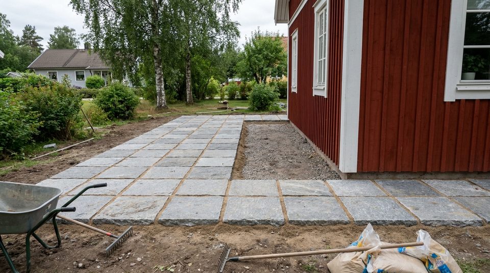 Plattsättning utomhus