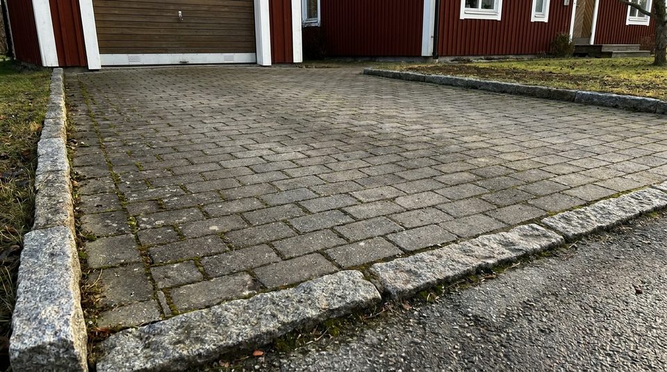 Stenläggning av uppfart